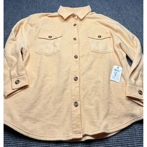 Billabong Jacket Womens XL Fleece Shirt‎ Shacket Long Sleeve Pocket Button Up